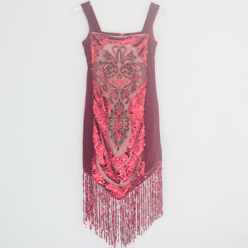 Dreamgirl Red Flapper Costume Sequin Dress